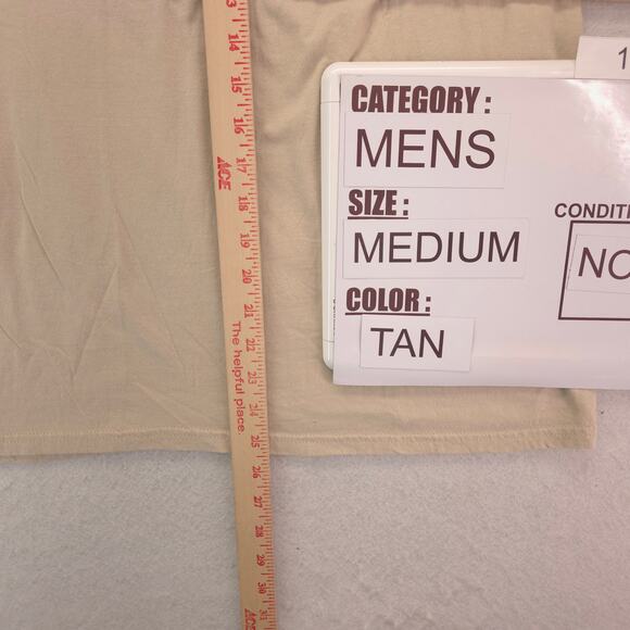 Jean Michel Basquiat Crew Neck Short Sleeve T-Shirt Mens Size Medium M Tan - Picture 6 of 9